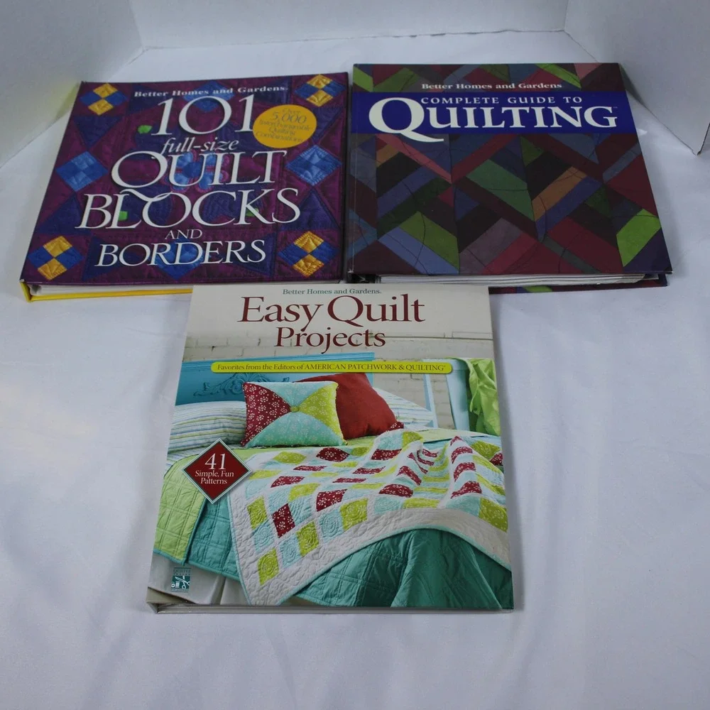 Better Homes and Gardens Quilting Book Lot of 3 Easy Project Block Borders Guide